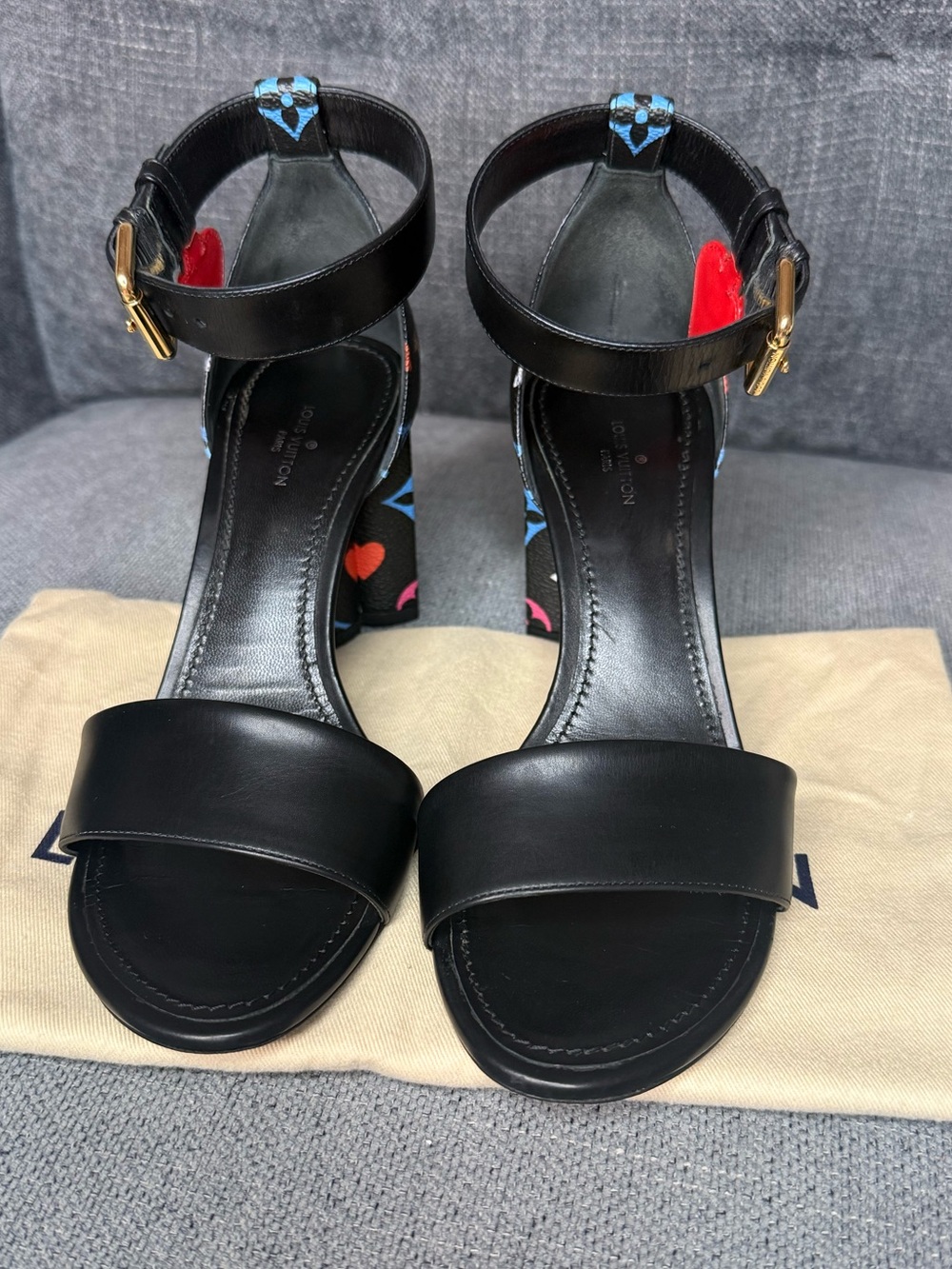 Louis Vuitton monogram multicolor Game On silhouette sandals - Picture 4 of 9